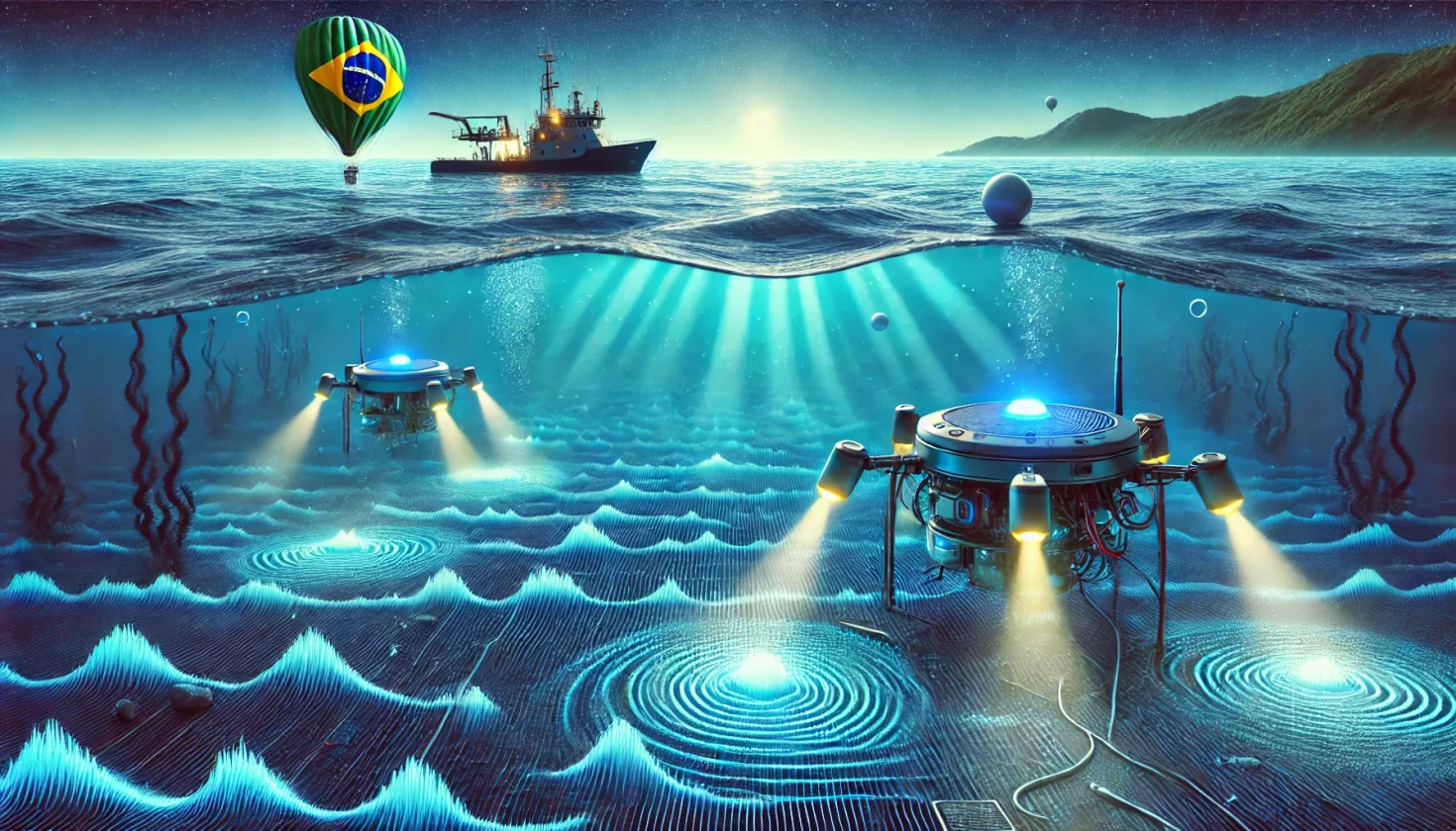Drones oceânicos brasileiros detectam terremotos em alto-mar com precisão - Imagem: Dall-E
