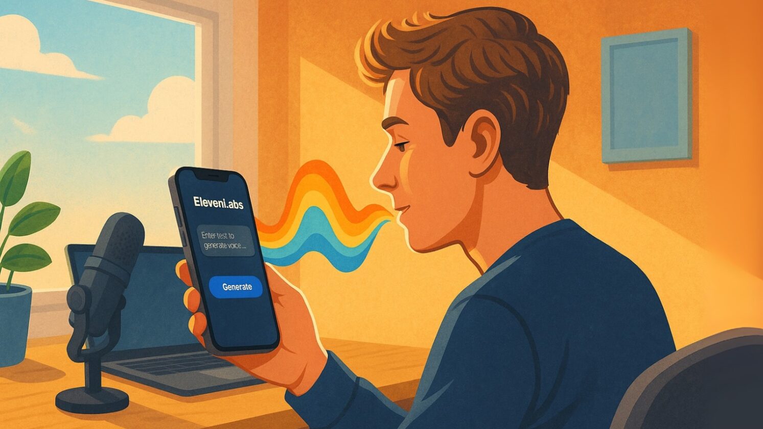 ElevenLabs lança app móvel para gerar vozes com IA em tempo real - Imagem: ChatGPT