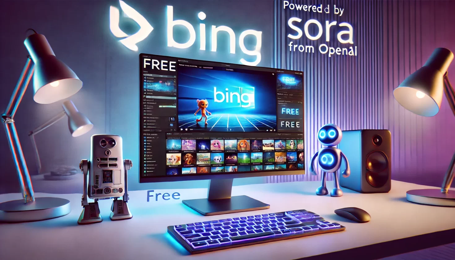 Bing agora cria vídeos com Sora da OpenAI de graça - Imagem: Dall-E
