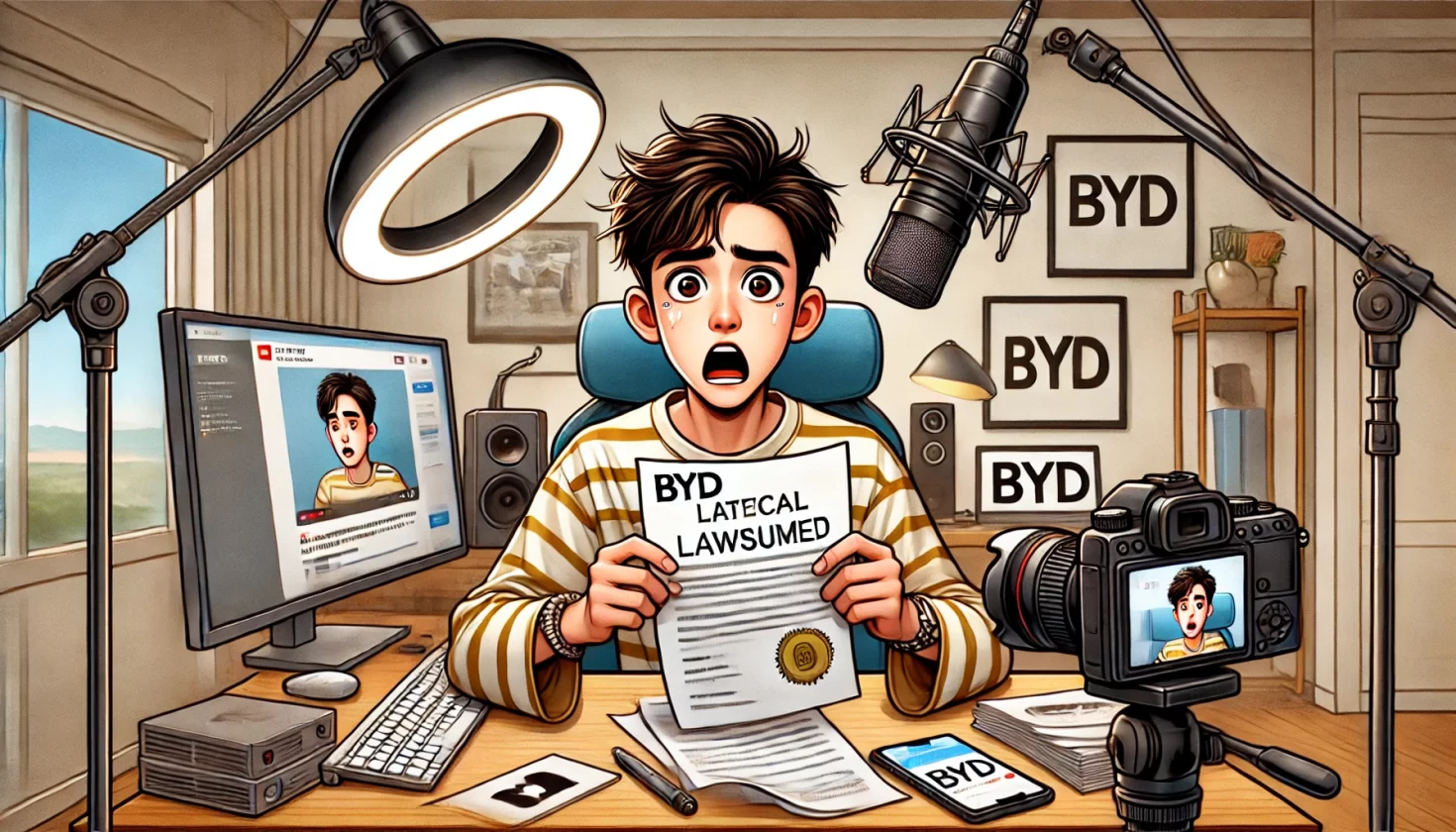 BYD processa influenciadores por difamação e oferece até R$ 3,87 milhões de recompensa por denúncias - Imagem: ChatGPT