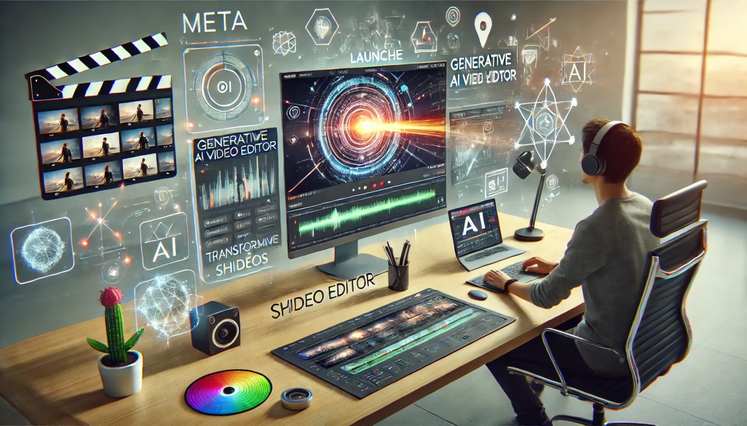 Meta lança editor de vídeo com IA generativa para transformar curtas - Imagem: Dall-E
