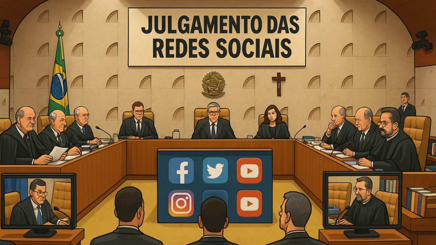 STF forma maioria e decide responsabilizar redes por postagens ilegais - Imagem: ChatGPT