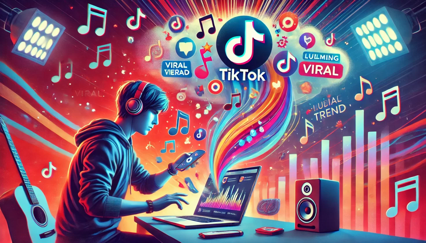 TikTok se assume como viralizador de músicas e lança plataforma para artistas - Imagem: Dall-E