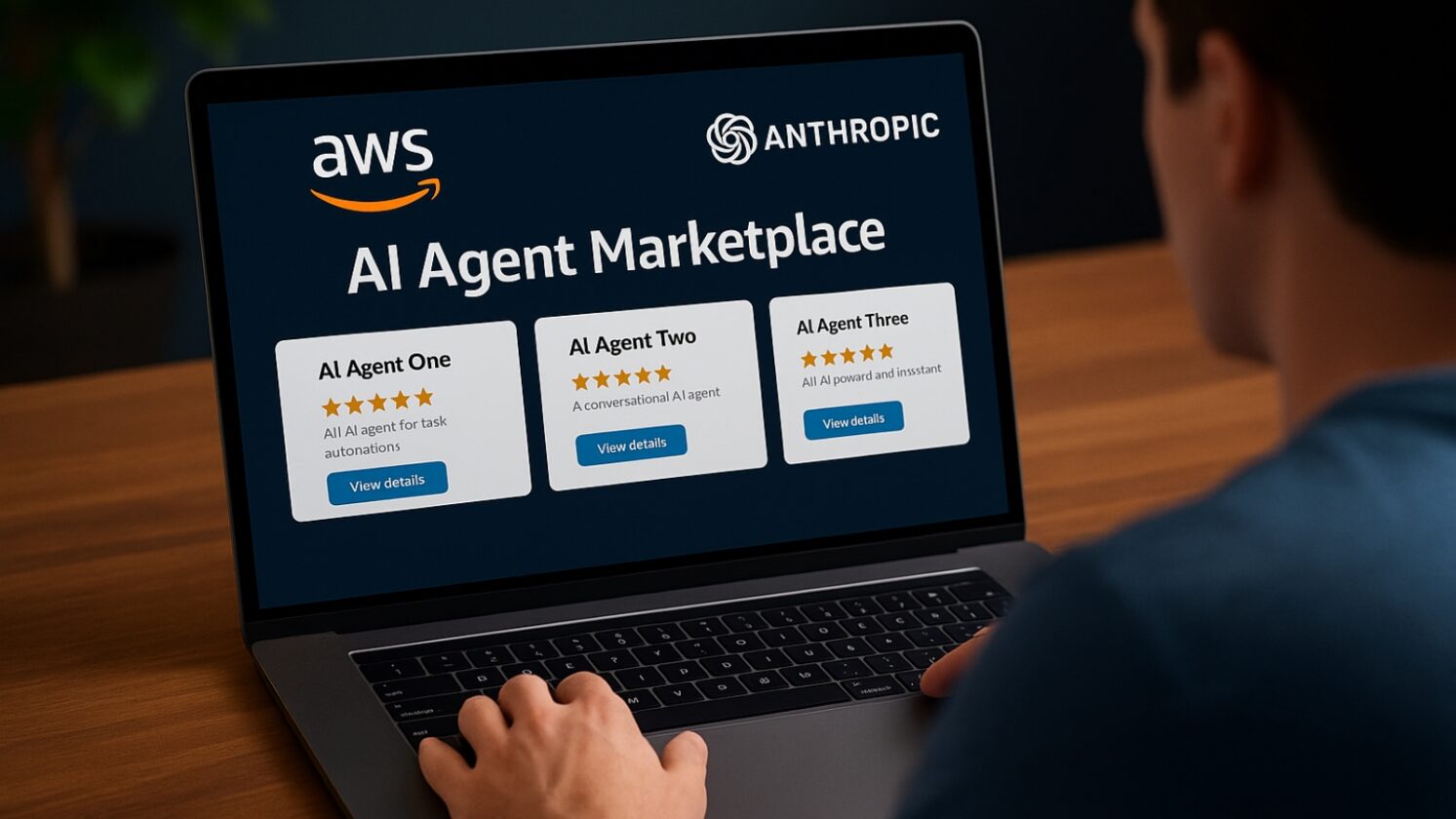 AWS lançará marketplace de agentes de IA com apoio da Anthropic - Imagem: ChatGPT
