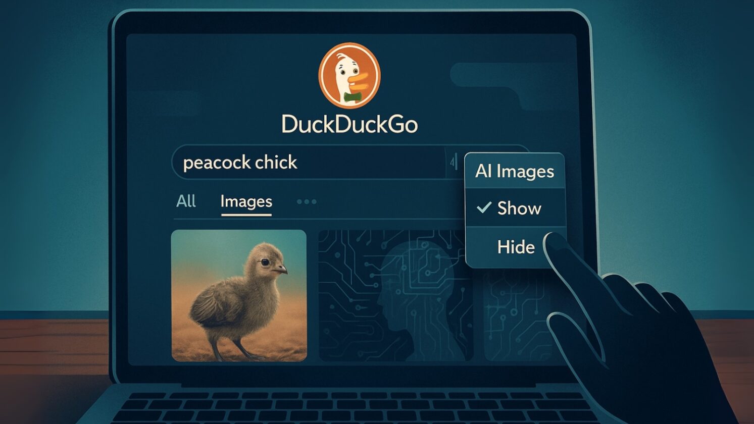 DuckDuckGo lança filtro para ocultar imagens geradas por IA - Imagem: ChatGPT
