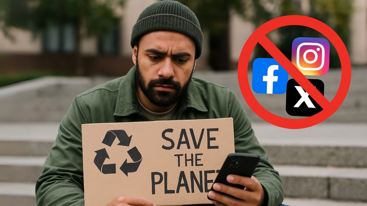 Facebook é plataforma mais tóxica e agressiva para ativistas ambientais - Imagem: ChatGPT