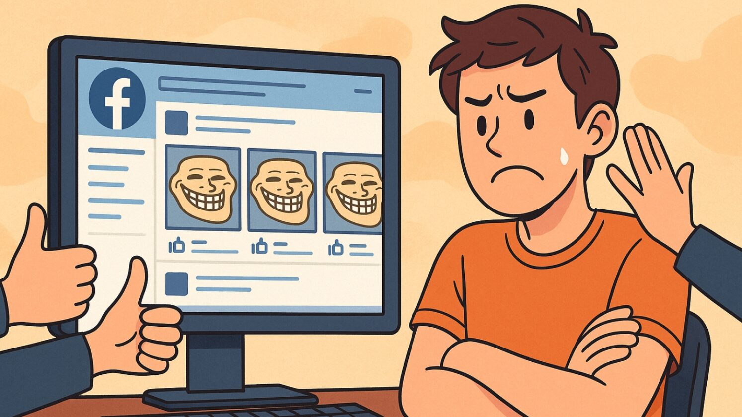 Facebook vai tirar monetização de criadores que repostam conteúdo de terceiros - Imagem: ChatGPT