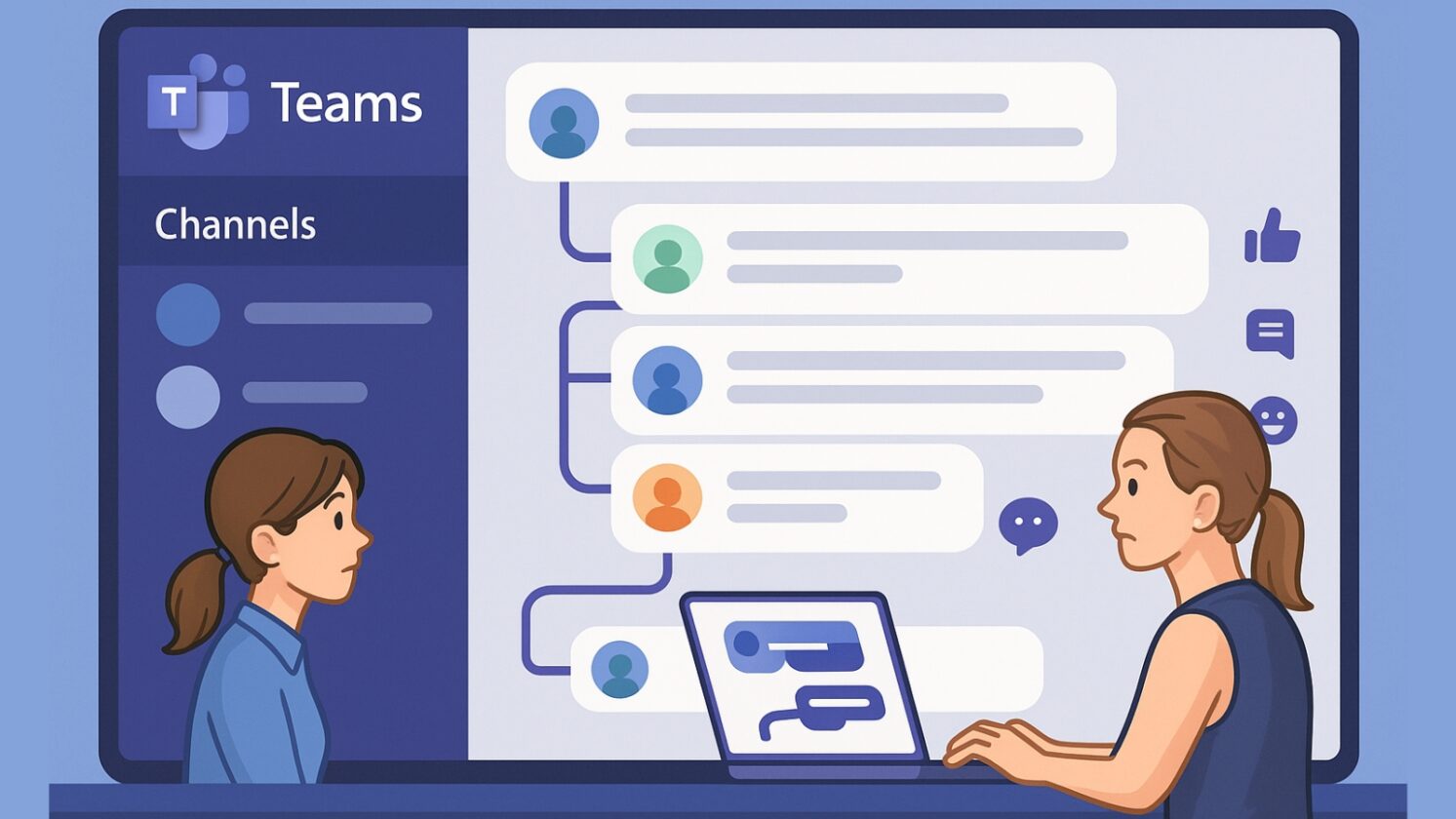 Microsoft Teams libera prévia de conversas encadeadas nos canais - Imagem: ChatGPT