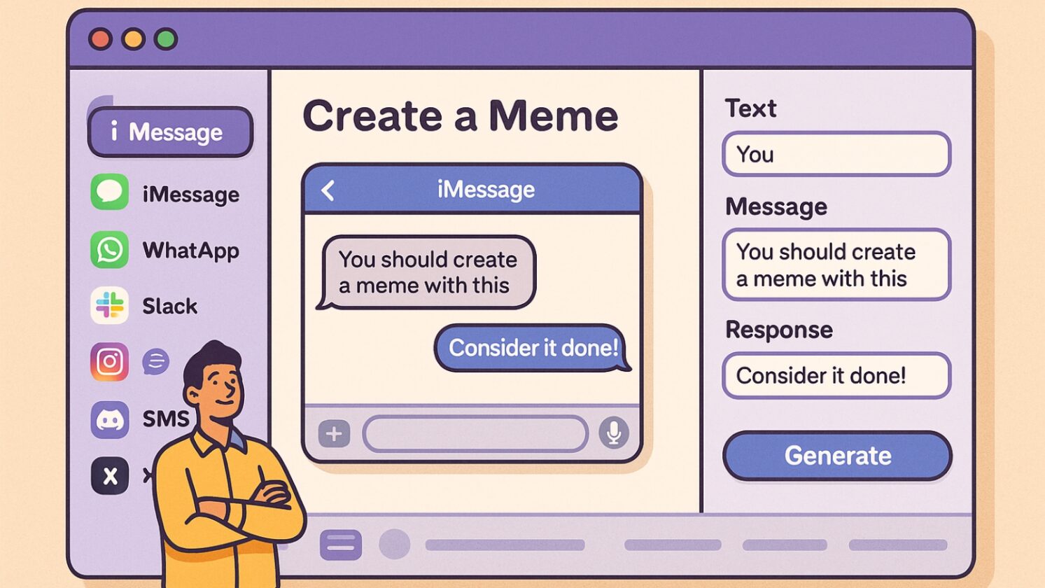 Mockly lança gerador de mensagens falsas com suporte a 13 apps - Imagem: ChatGPT