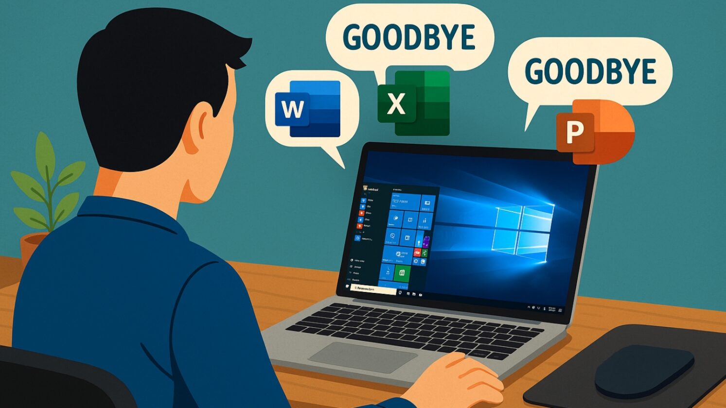 Office não vai mais ter atualizações no Windows 10 a partir de 2026 - Imagem: ChatGPT
