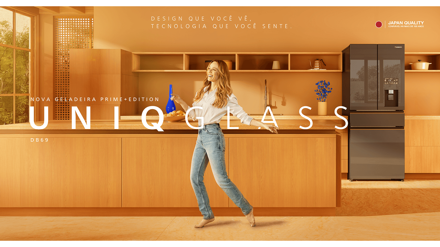 Panasonic geladeira UniqGlass
