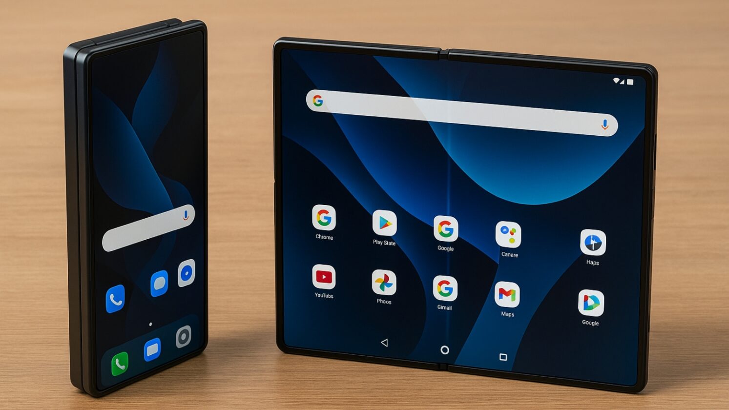 Samsung planeja lançar smartphone com três dobras ainda em 2025 - Imagem: ChatGPT