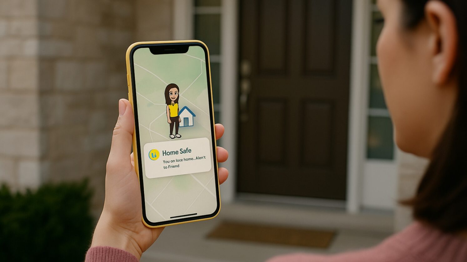 Snapchat lança recurso para usuário avisar amigos que chegou em casa em segurança - Imagem: ChatGPT