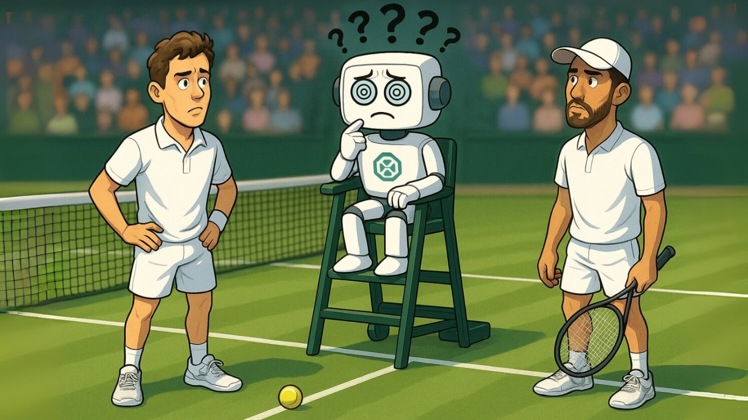 Tenistas estão muito bravos com IA duvidosa no torneio de Wimbledon - Imagem: ChatGPT