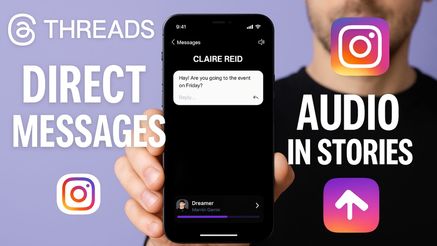 Threads lança DMs e Instagram adiciona áudio em Stories do Spotify - Imagem: ChatGPT