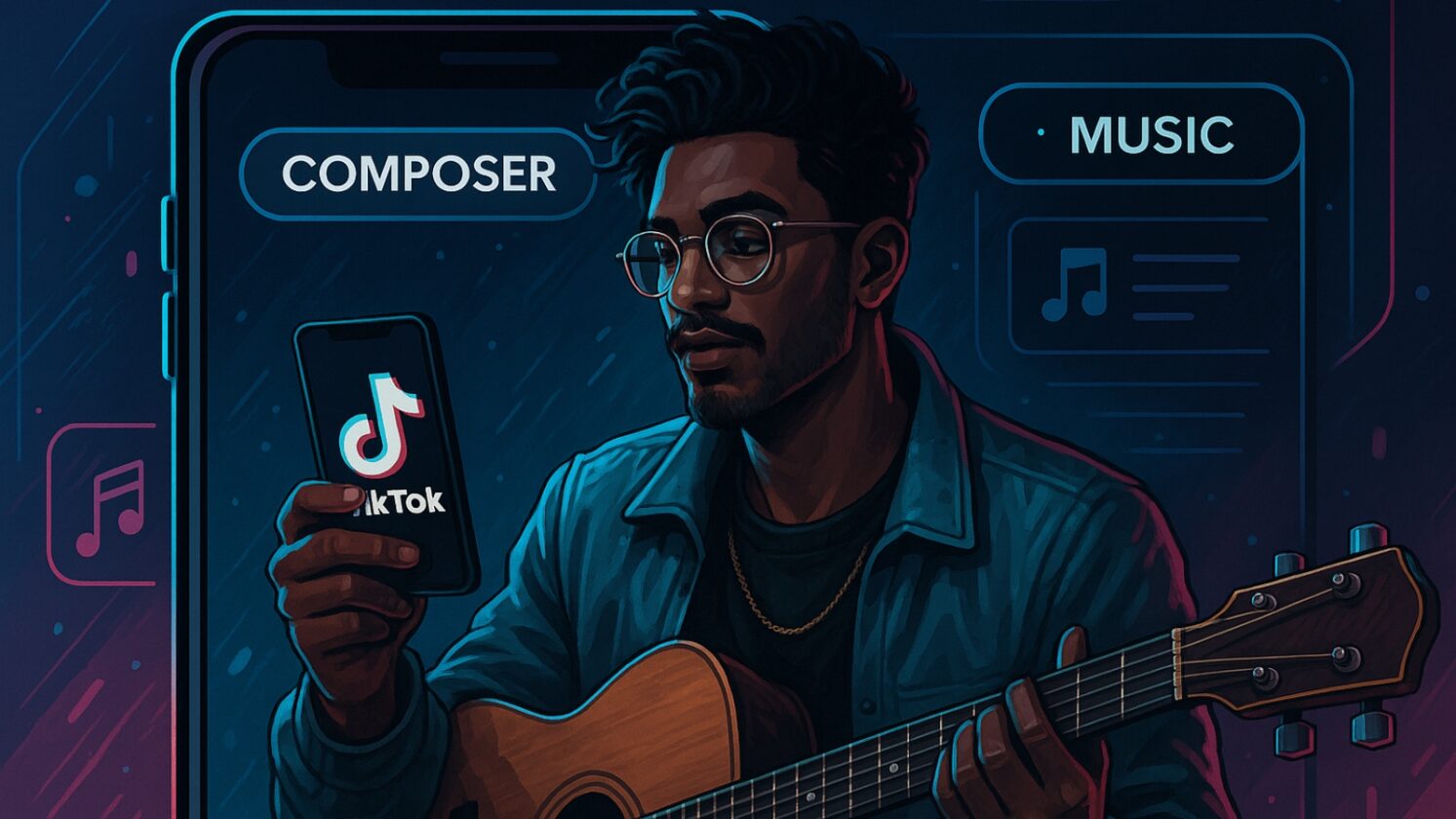 TikTok lança recursos para destacar compositores na plataforma - Imagem: ChatGPT