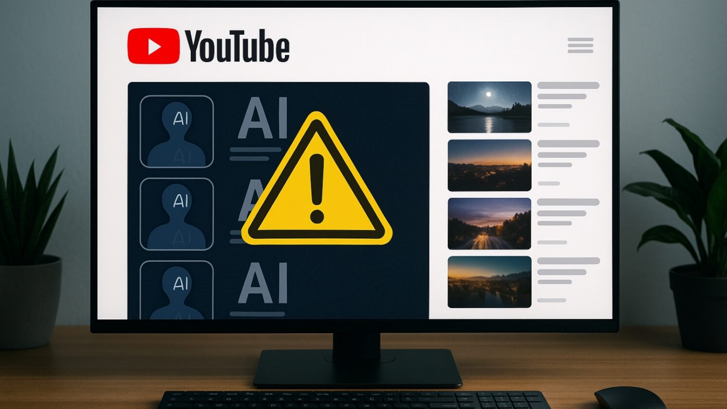 YouTube vai restringir monetização de vídeos gerados por IA - Imagem: ChatGPT