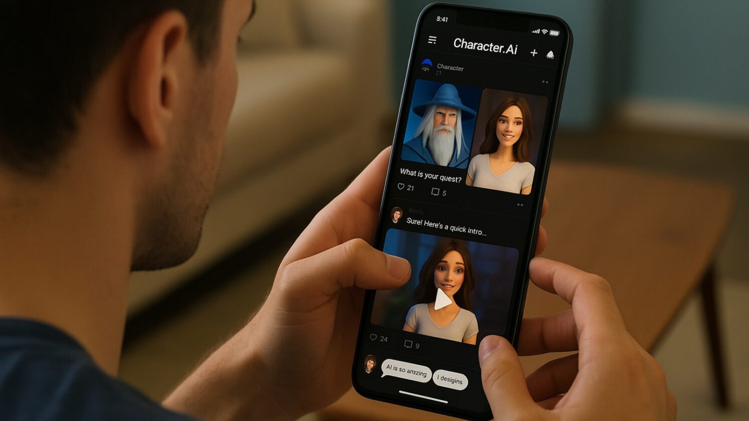 Character.AI lança feed social e entra na disputa por conteúdo gerado por IA - Imagem: ChatGPT