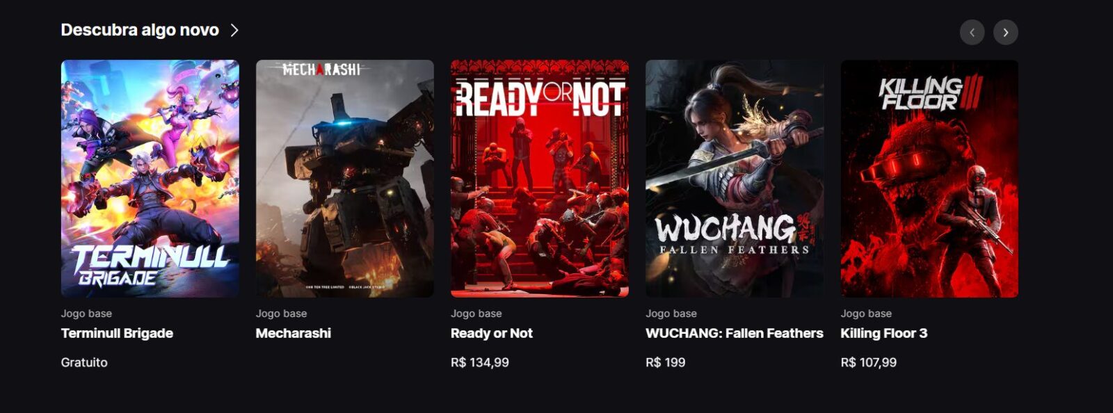 Epic games Store novo