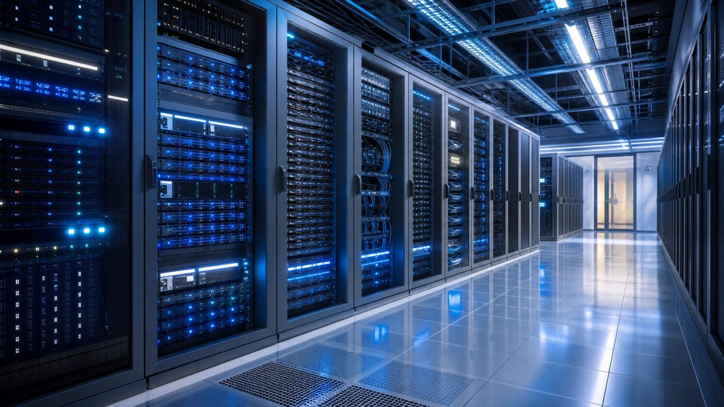 Imagem editorial para a matéria: AMD detalha plataforma Helios para ampliar disputa por infraestrutura de IA em escala de rack