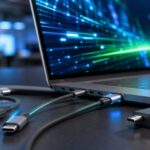 Imagem editorial gerada para a pauta: App gratuito para Mac identifica o que cabos USB-C realmente conseguem fazer