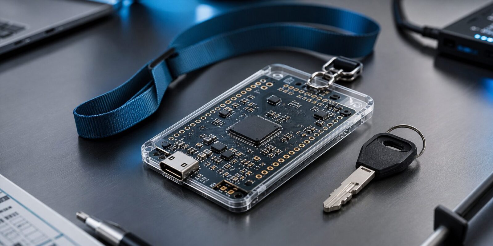Imagem editorial para a matéria: Badge da Defcon 34 usa chip aberto e também funciona como chave de segurança