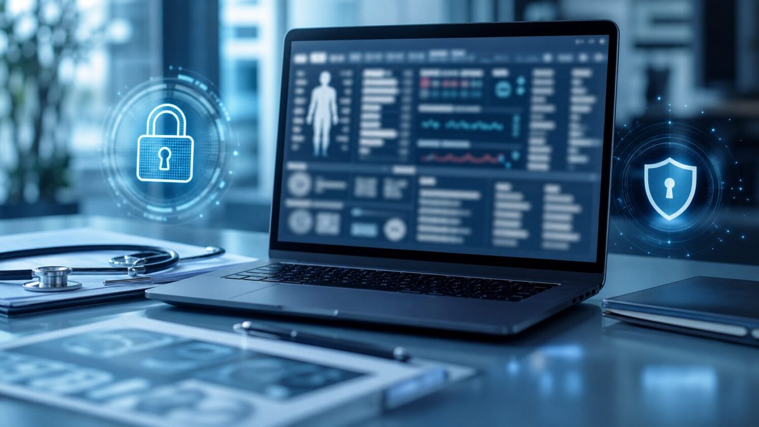 Imagem editorial para a matéria: CareCloud começa a notificar pacientes após roubo de registros médicos