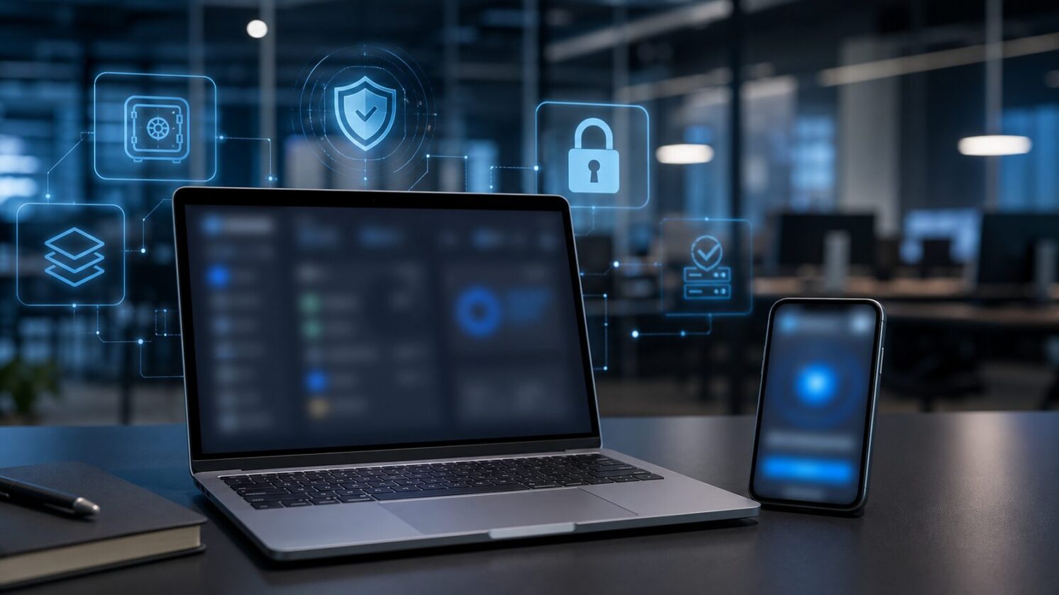 Imagem editorial para a matéria: Claude passa a usar integração com 1Password para fazer logins sem expor senhas