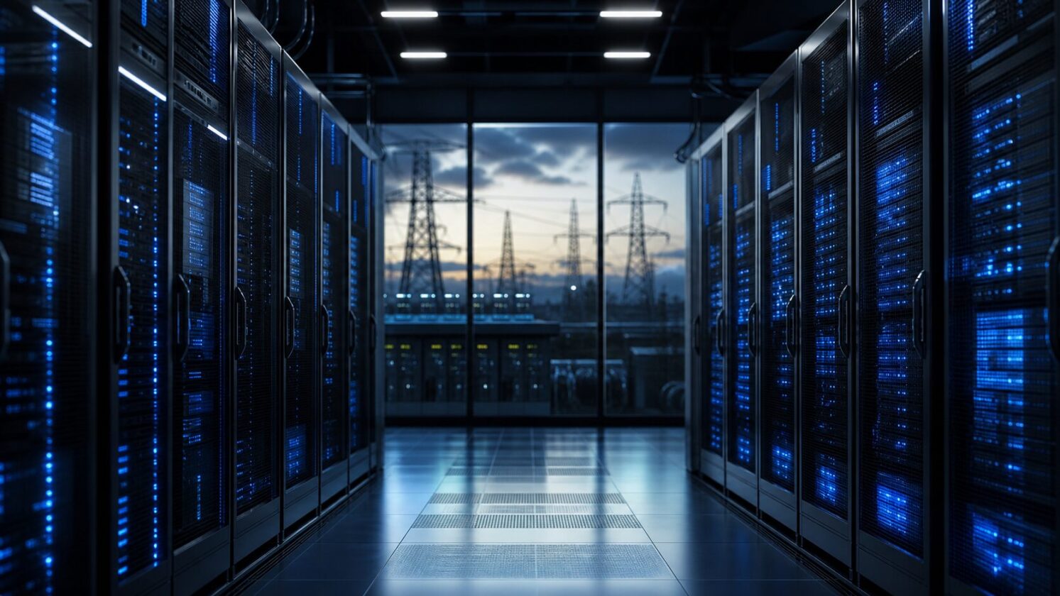 Imagem editorial para a matéria: Consumo de energia de data centers pode quadruplicar até 2035, diz relatório do EPRI