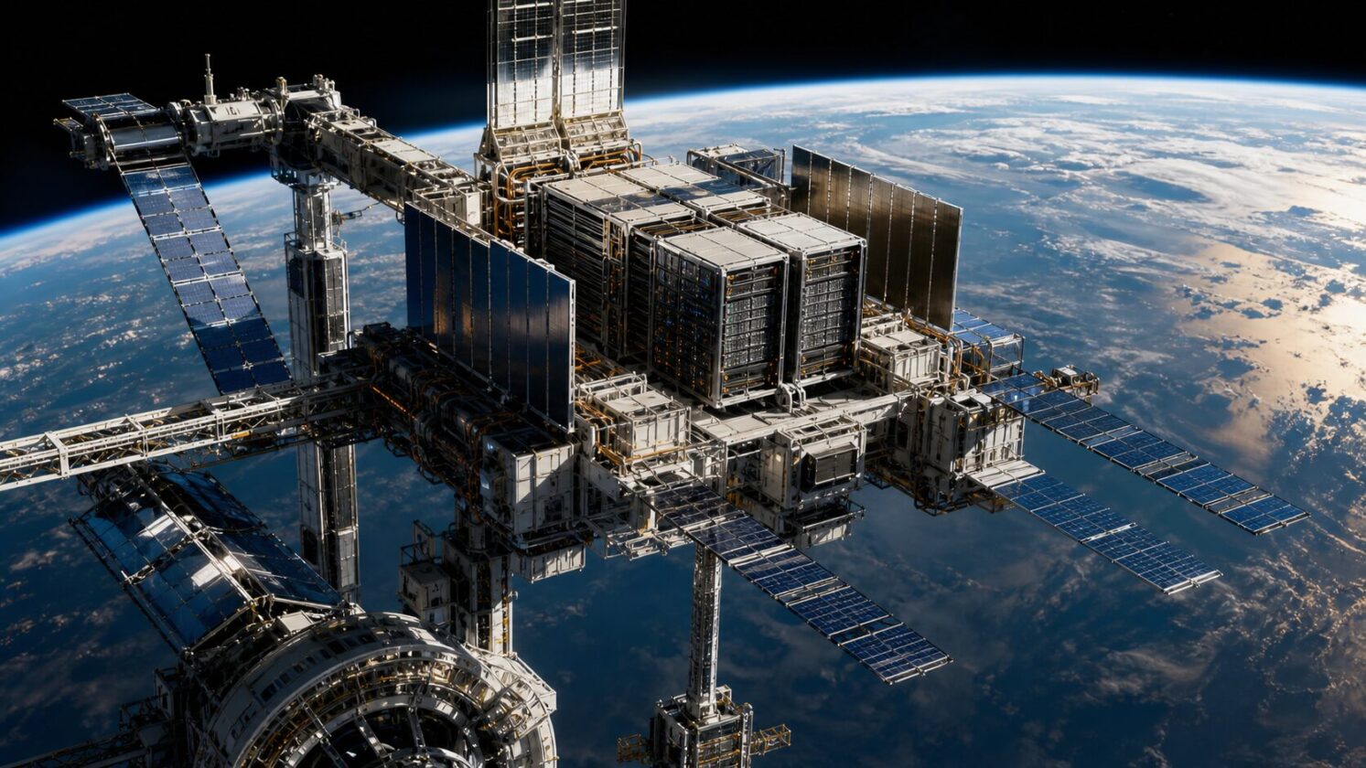 Imagem editorial gerada para a pauta: Data centers em órbita: Ars Technica analisa os obstáculos técnicos reais