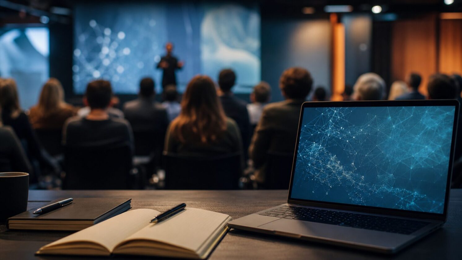 Imagem editorial para a matéria: Dave Eggers criticou impacto do ChatGPT em palestra a funcionários da OpenAI