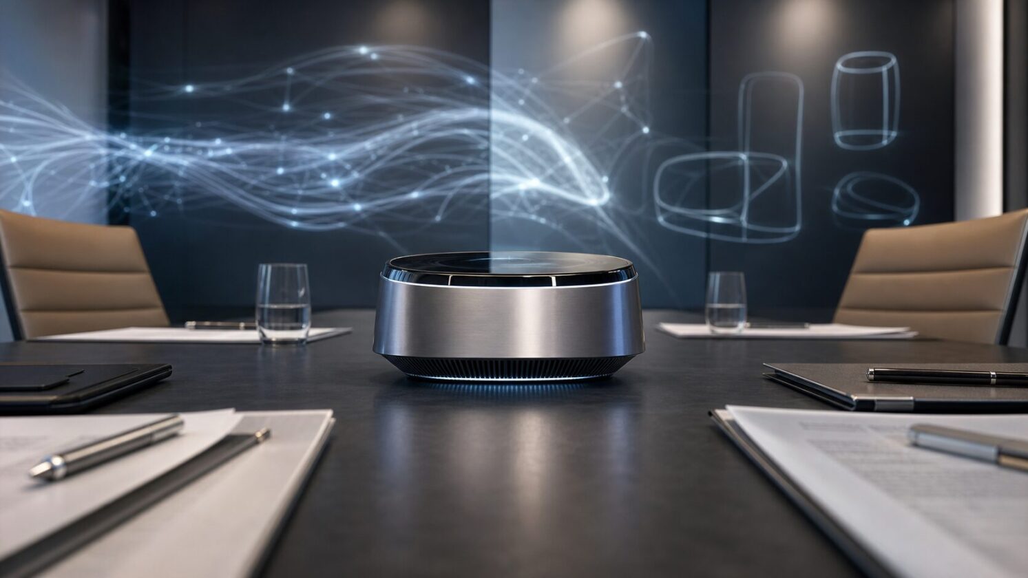 Imagem editorial para a matéria: Disputa de marca entre OpenAI, Jony Ive e iyO é pausada para tentativa de acordo