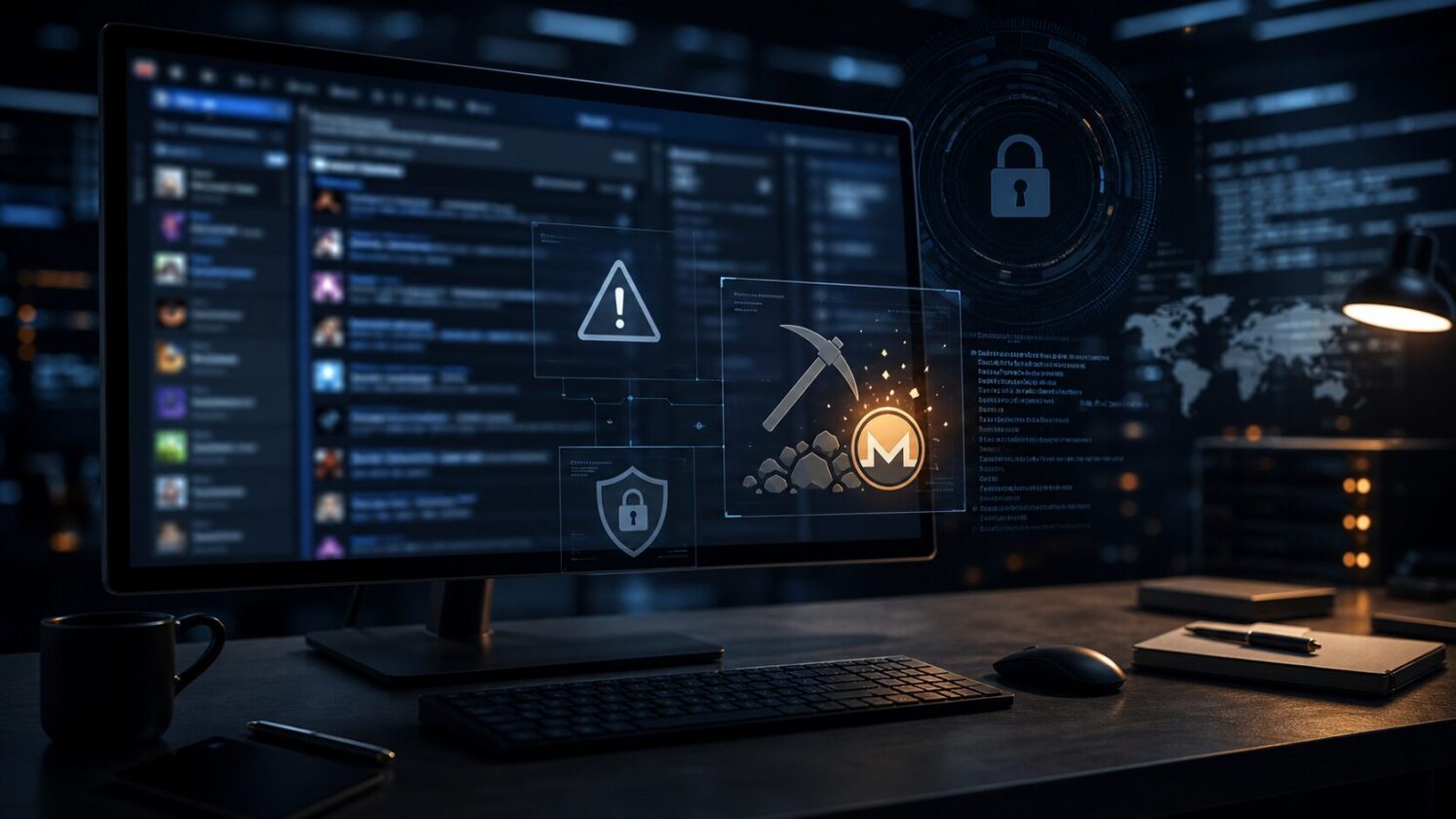 Imagem editorial para a matéria: Fóruns da Steam são usados para instalar criptomineradores XMRig em ataque ClickFix
