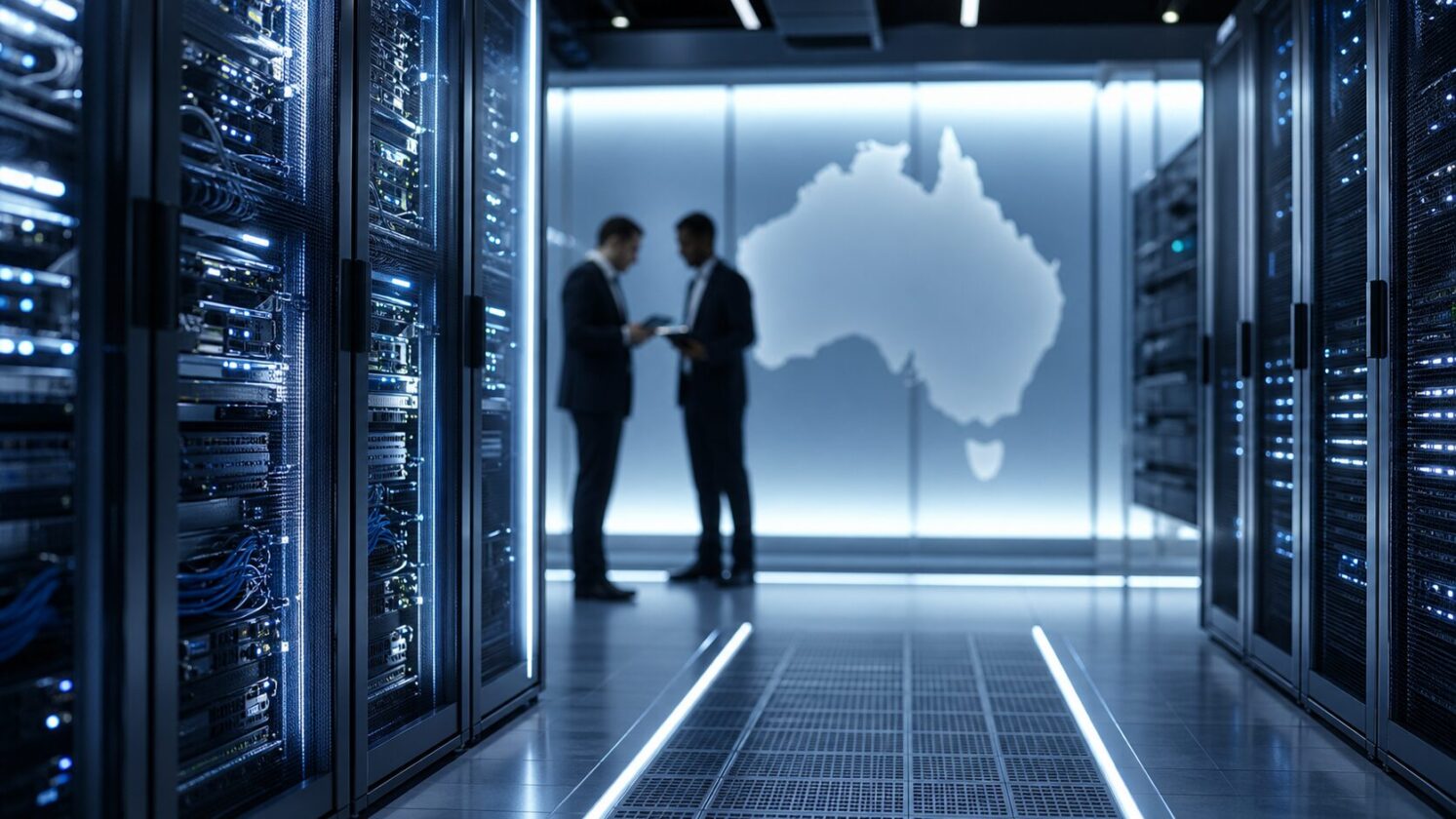 Imagem editorial para a matéria: Fujitsu vende cinco data centers na Austrália em meio à alta da demanda por infraestrutura