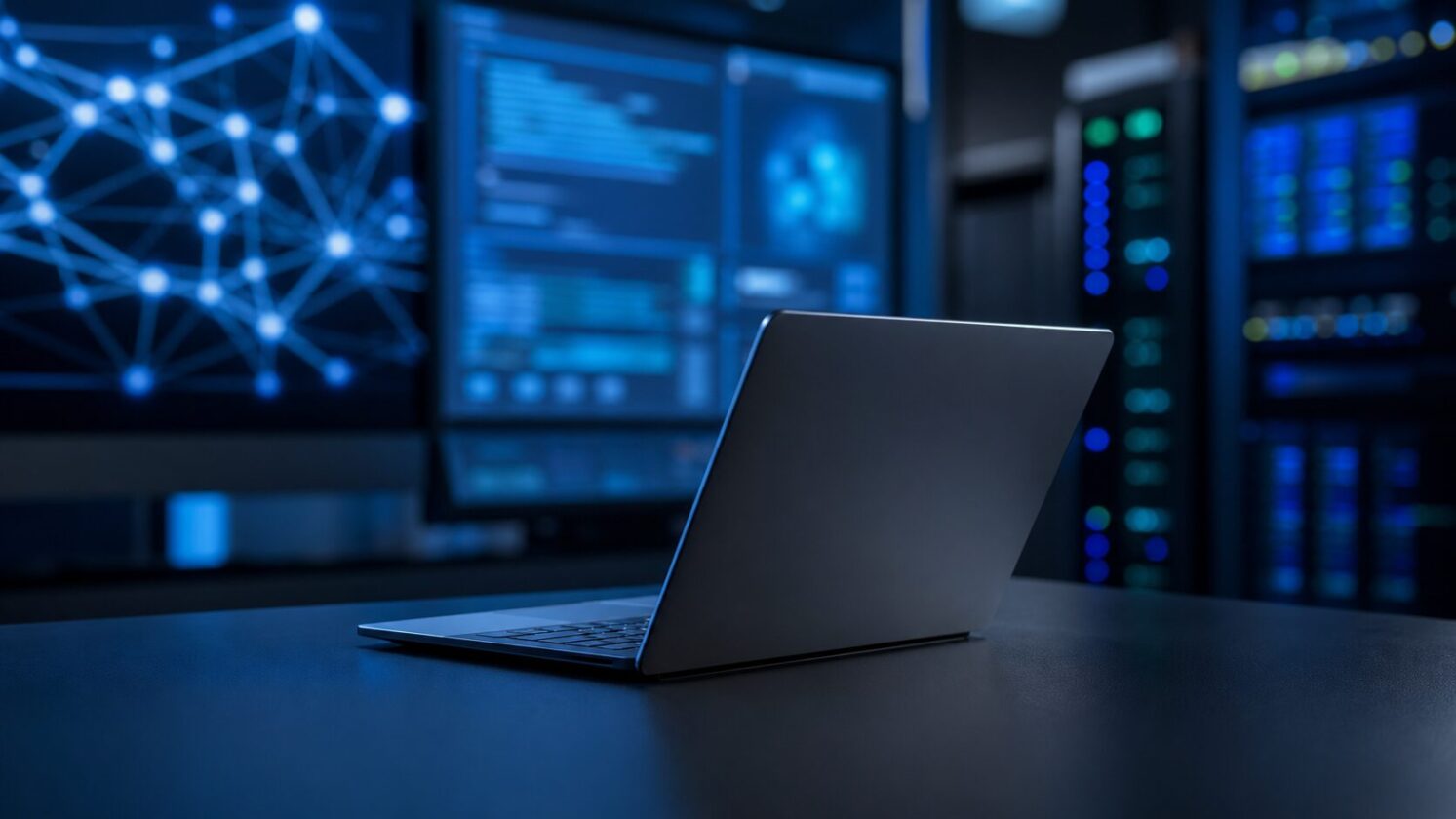 Imagem editorial gerada para a pauta: Gemini desbloqueado teria criado novo servidor C2 para fraudador em 6 minutos, relata The Register