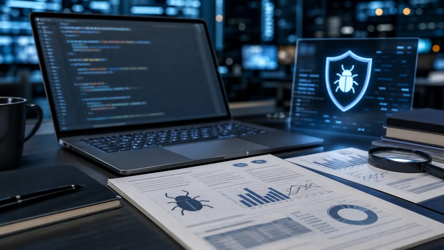 Imagem editorial para a matéria: GitHub reduz pagamentos públicos de bug bounty após alta de relatos gerados por IA