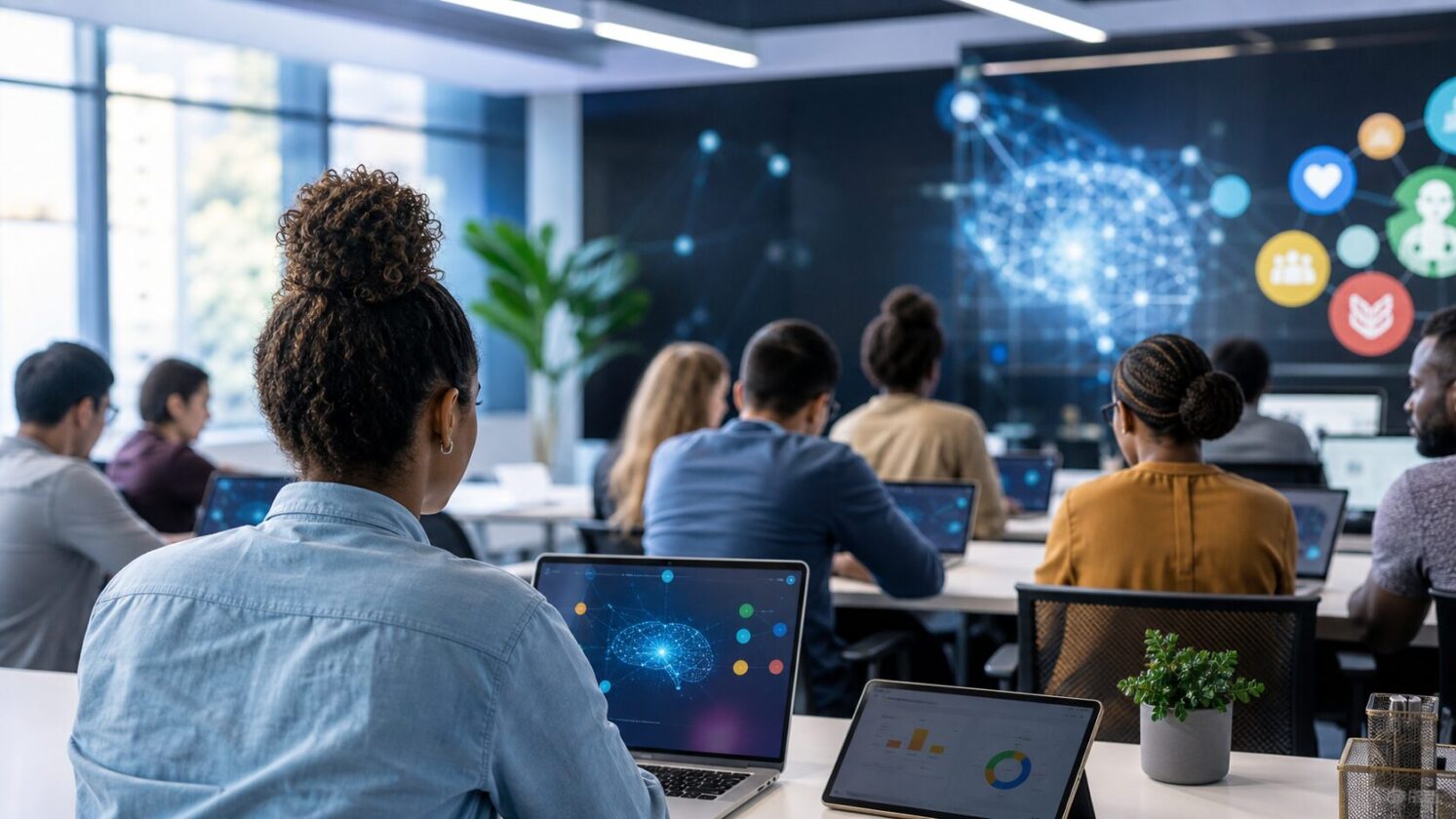 Imagem editorial para a matéria: Google anuncia iniciativas para ONGs adotarem IA com ferramentas e treinamento