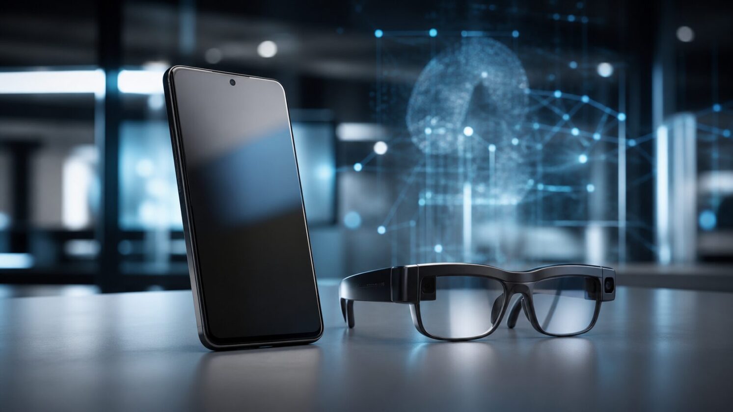 Imagem editorial para a matéria: Google detalha novidades de IA no Galaxy Unpacked 2026 e cita óculos inteligentes com parceiros