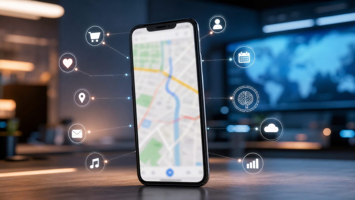 Imagem editorial para a matéria: Google pode usar dados de outros apps para personalizar o Maps, indicam sinais em desenvolvimento