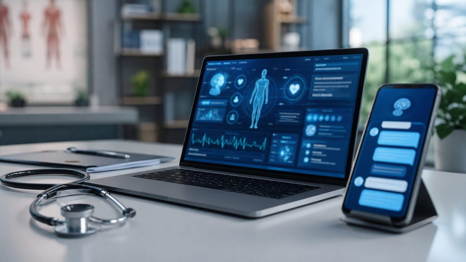Imagem editorial para a matéria: Google Research apresenta SymptomAI para avaliação inicial de sintomas com IA conversacional