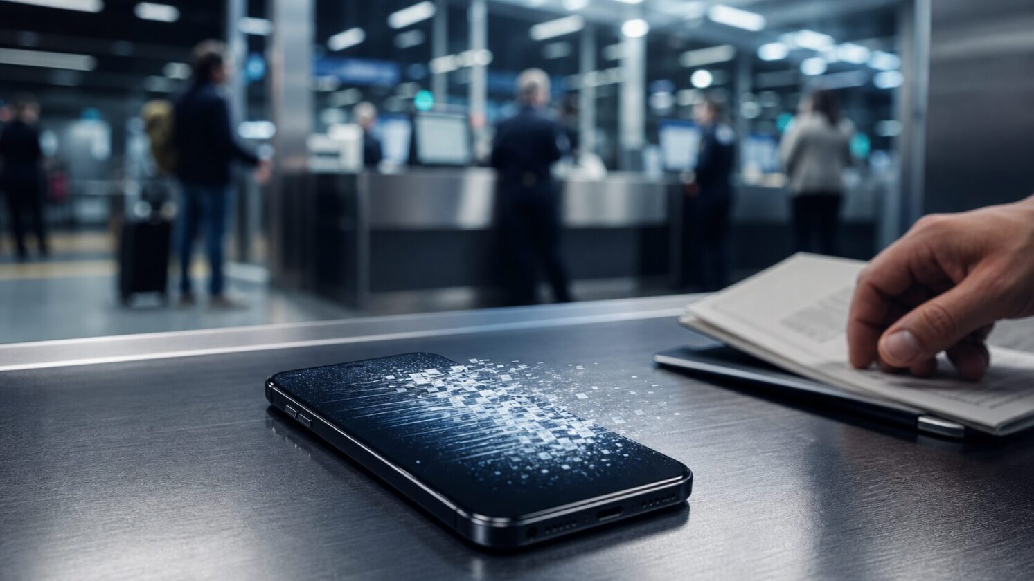 Imagem editorial para a matéria: Governo dos EUA acusa ativista após código de emergência apagar dados de celular em aeroporto