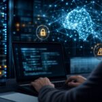 Imagem editorial gerada para a pauta: IA teria encontrado falha root no Linux que passou despercebida por 15 anos