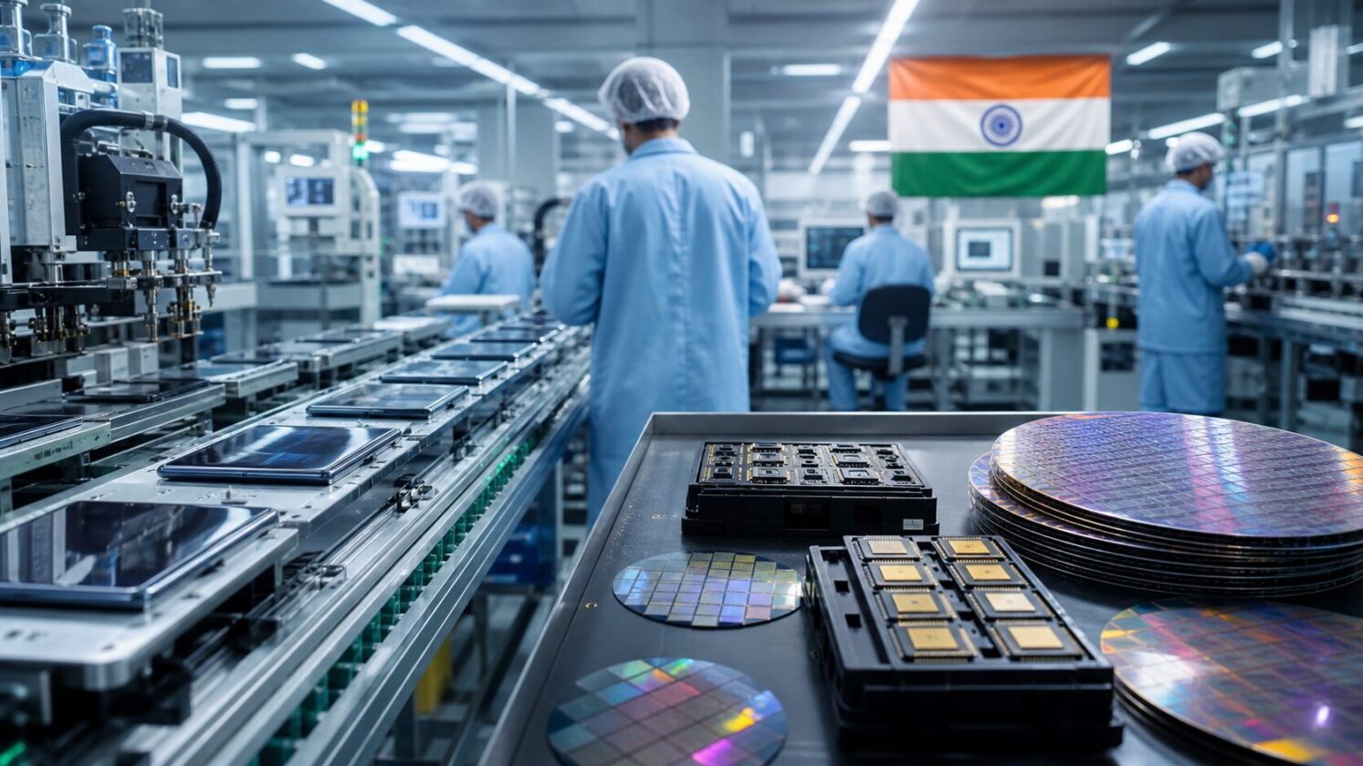 Imagem editorial para a matéria: Índia anuncia incentivos para ampliar produção local de smartphones e chips
