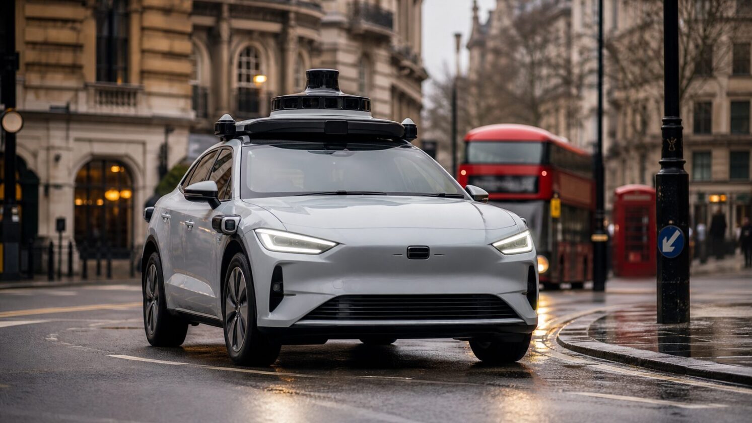 Imagem editorial para a matéria: Lyft e Baidu iniciam testes de robotáxis em Londres
