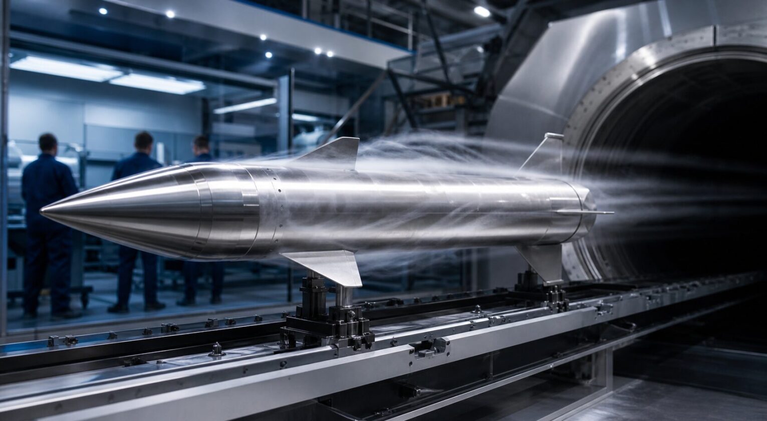 Imagem editorial para a matéria: NASA e SpaceX concluem testes de túnel de vento para booster Super Heavy da Starship