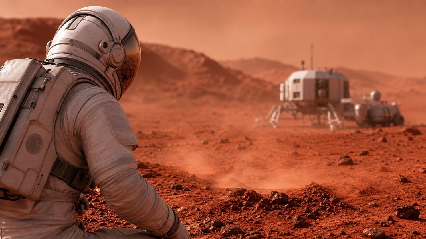 Imagem editorial para a matéria: NASA estuda limites de exposição de astronautas à poeira de Marte