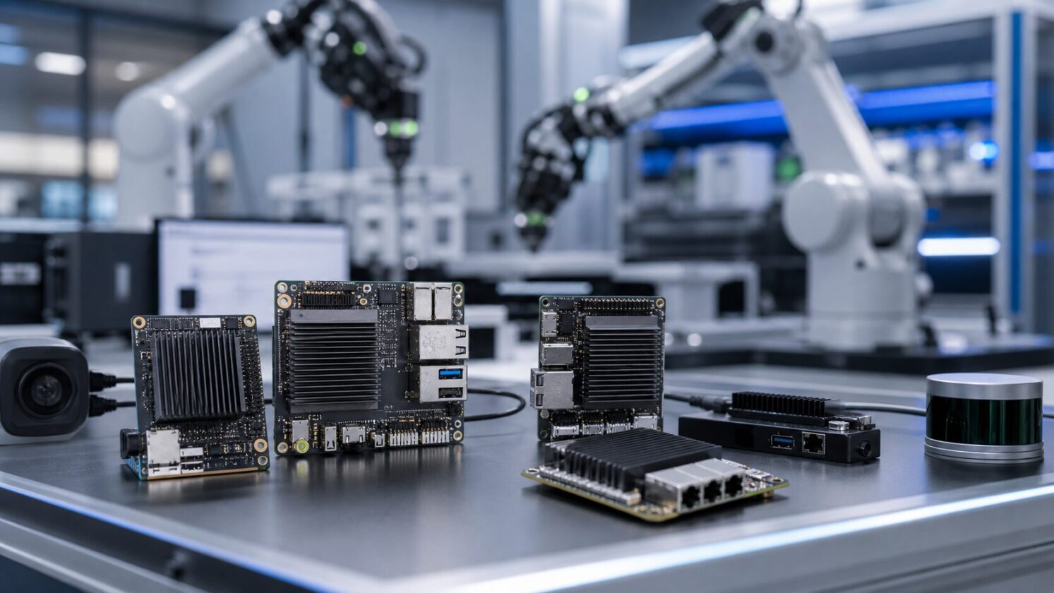 Imagem editorial para a matéria: NVIDIA anuncia Jetson Thor T3000 e T2000 para robótica e IA de borda