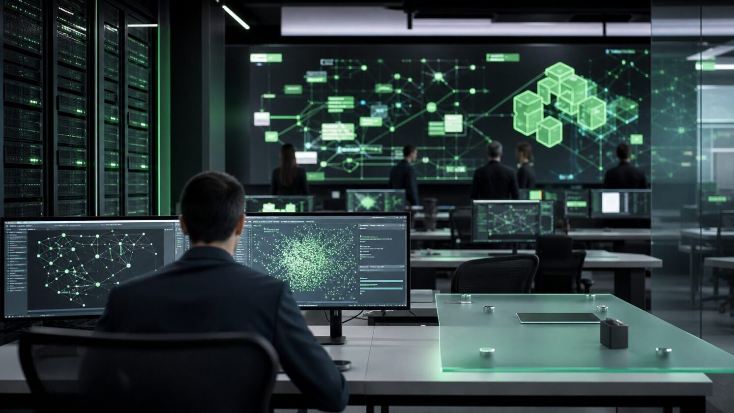 Imagem editorial gerada para a pauta: NVIDIA apresenta Nemotron Labs para modelos abertos de IA corporativa