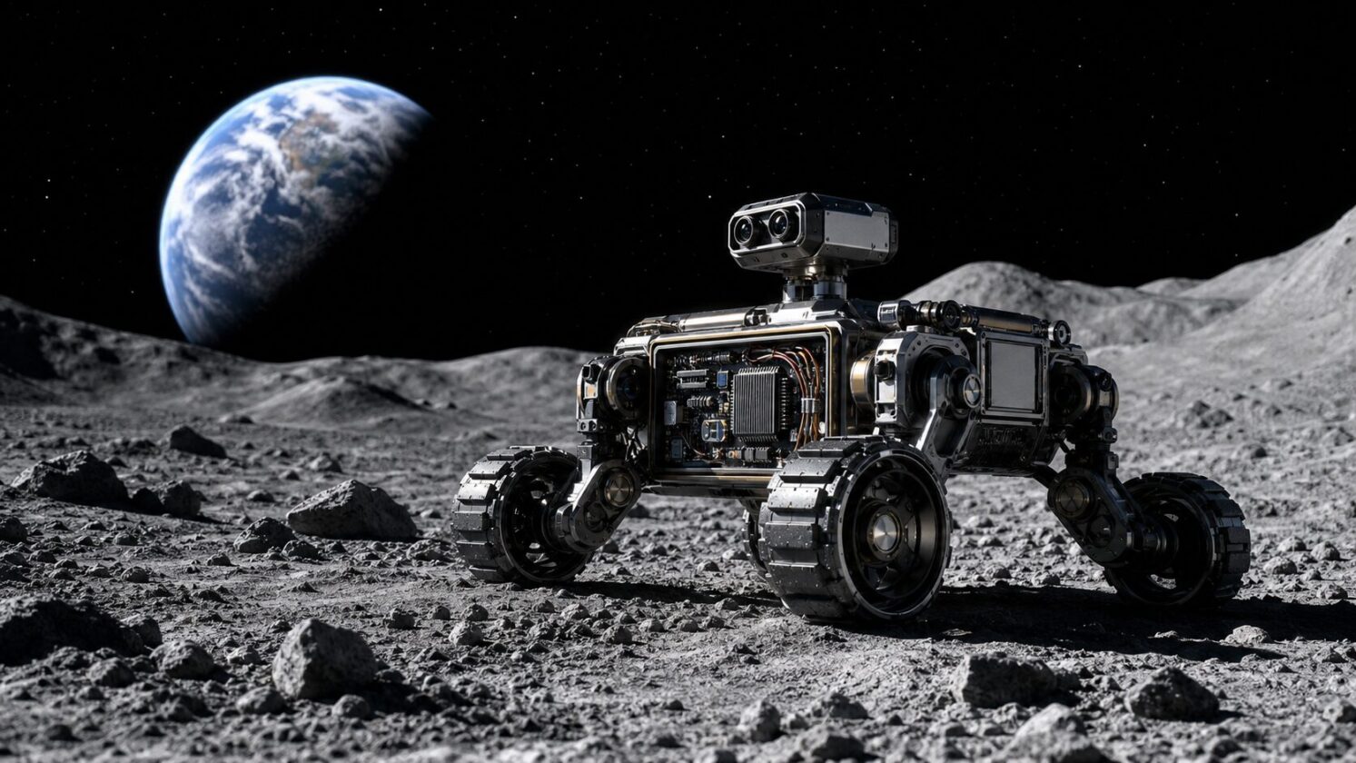Imagem editorial para a matéria: Nvidia terá chips Jetson em rover lunar de startup espacial