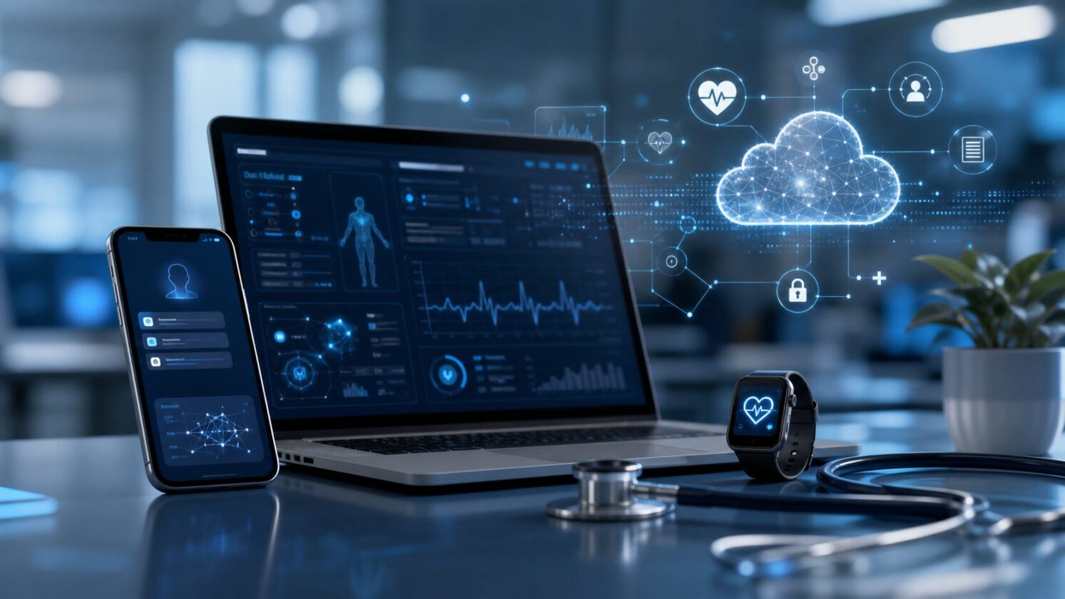 Imagem editorial para a matéria: OpenAI começa a liberar ChatGPT Health nos EUA com integração a dados de saúde